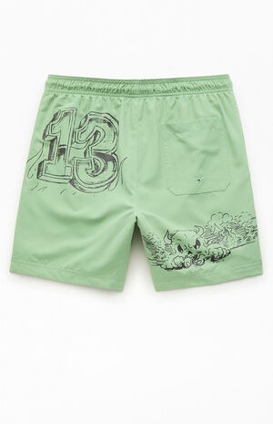 Sketchbook Seersucker 6.5" Swim Trunks image number 2