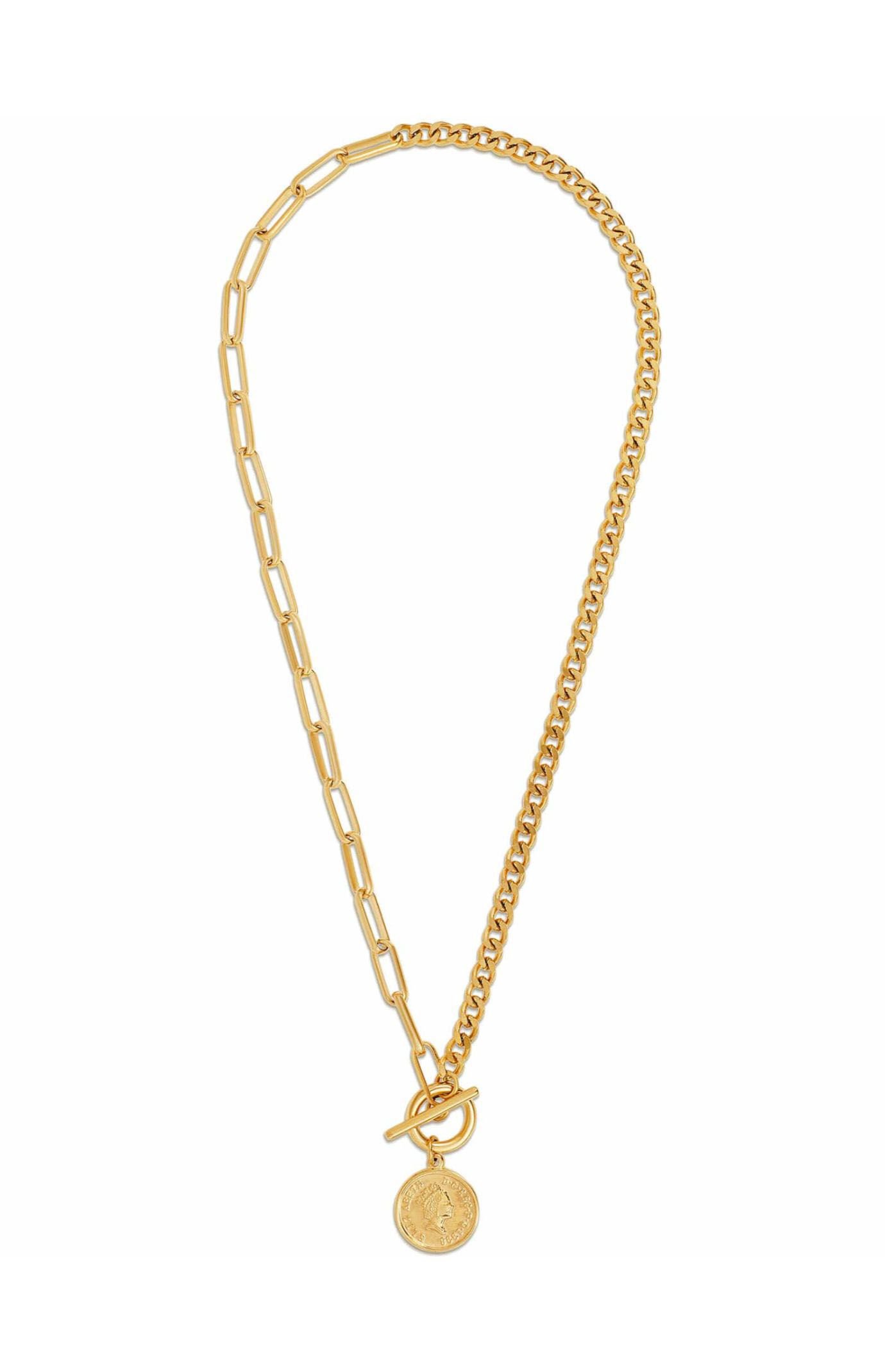 [KATENKELLY] 2way☆Chic Coin Necklace 全2色 Retired Pandora Key and Flower Two-Tone Necklace :: Necklace