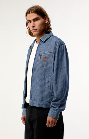 Mechanic Garage Denim Zip Up Jacket image number 3