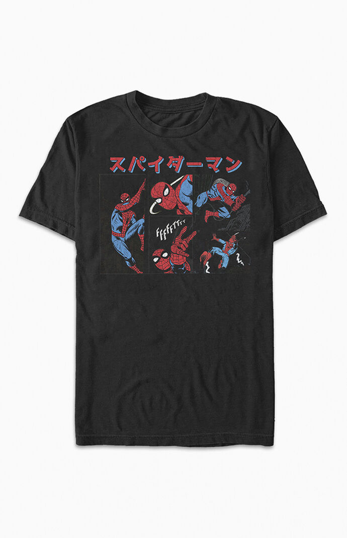 Spider-Man Kanji Panels T-Shirt