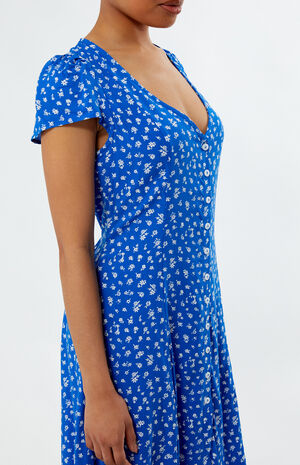 Rhythm Elodie Floral Cap Sleeve Midi Dress | PacSun