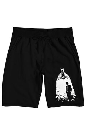 Batman Bruce Wayne Caped Sweat Shorts image number 1