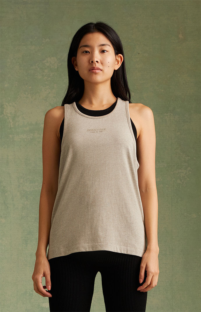 피어오브갓 에센셜 Fear of God Essentials Womens Core Heather Tank Top