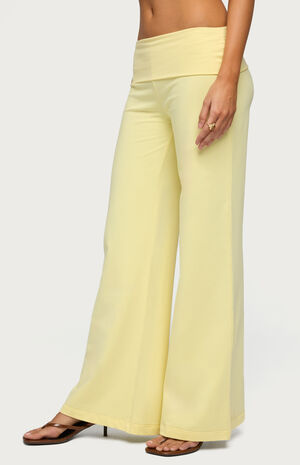 Wide Leg Foldover Pants image number 2