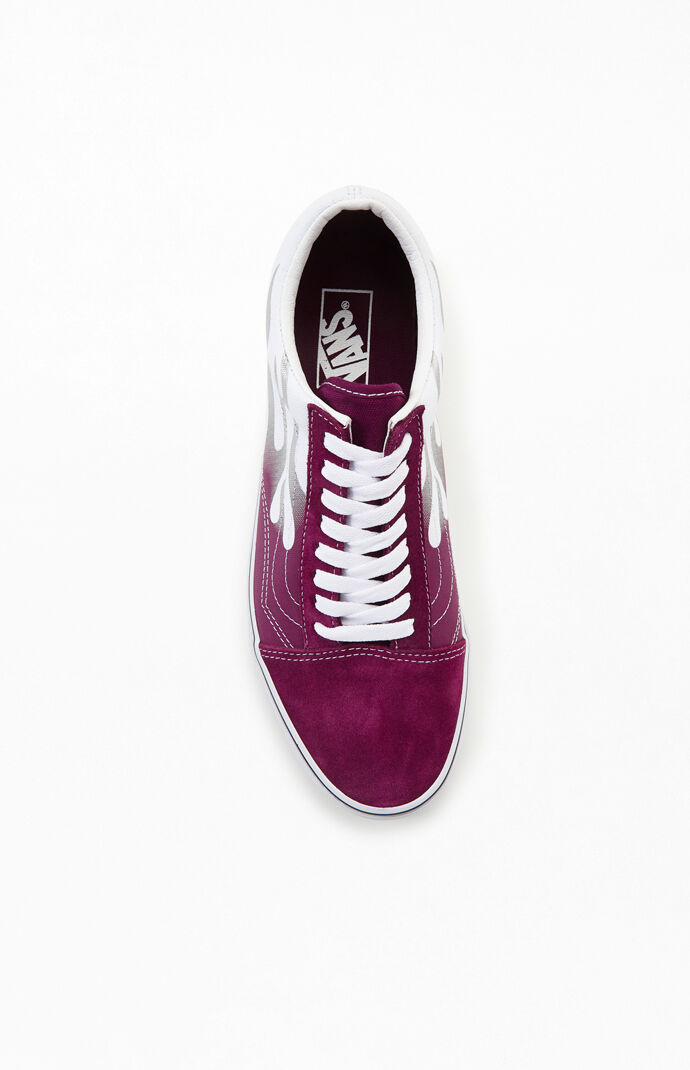 vans old skool purple flame