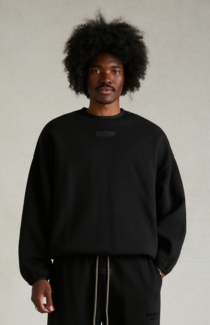 Fear of God Essentials Black Crew Neck Sweatshirt