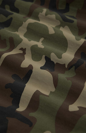 Woodland Camo Nylon Trench Jacket image number 6