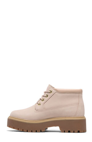 Women's Light Beige Stone Street Mid Lace-Up Boots image number 6