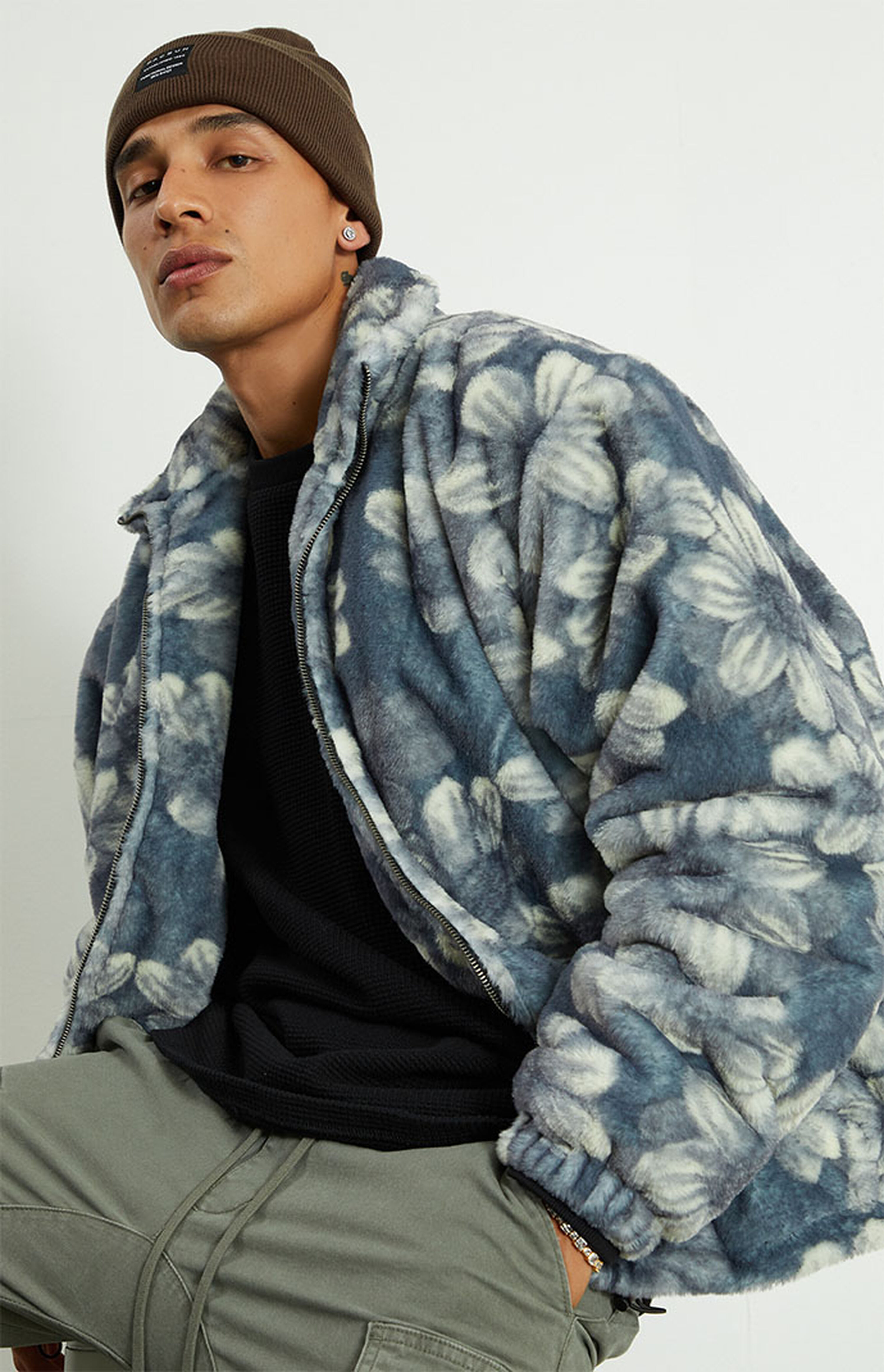 Pacsun Daisies Faux Fur Jacket | Pacsun