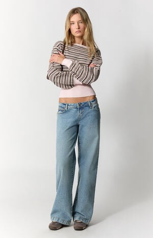 Kaia Ultimate Low Rise Baggy Jeans Lighter Blue image number 6