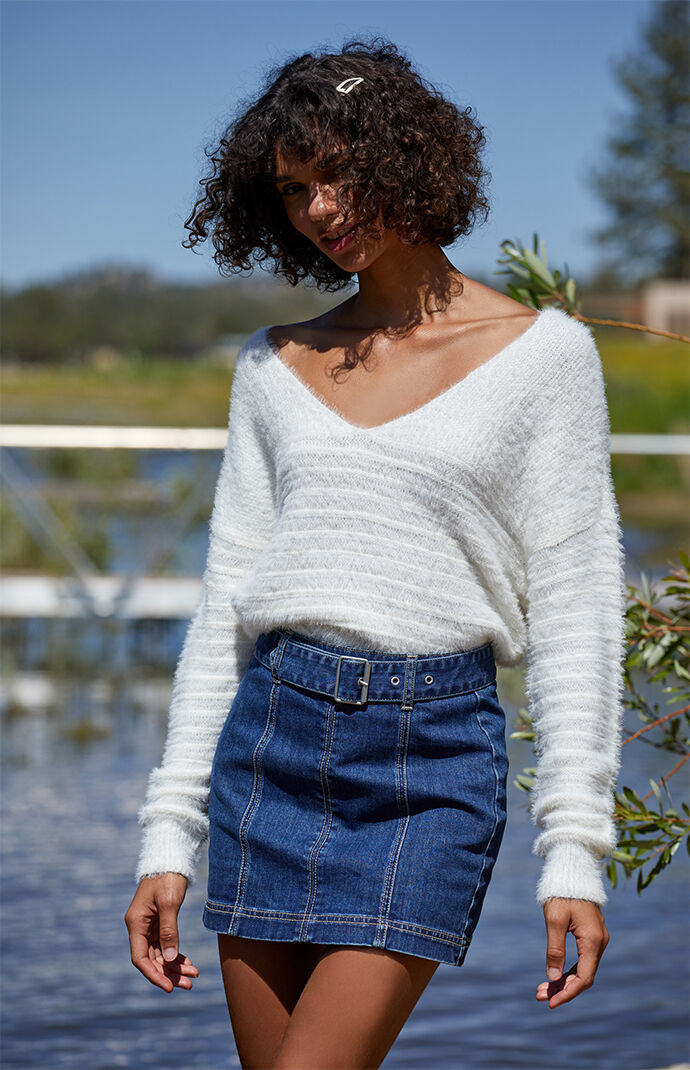 Fuzzy Horizontal Dolman Sweater