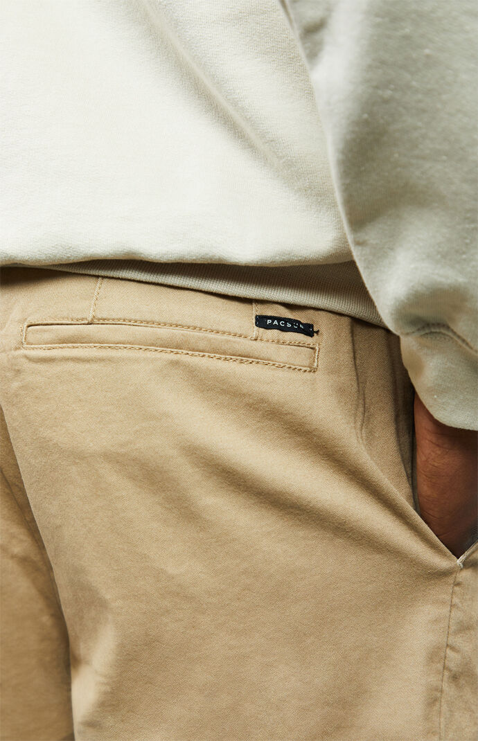 Khaki Slim Fit Chino Shorts