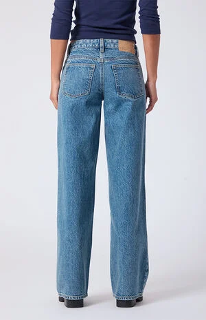 Casey Low Rise Baggy Jeans Medium Blue image number 4