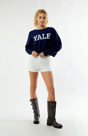 Yale Bulldogs Ivy Knit Cropped Sweater image number 4