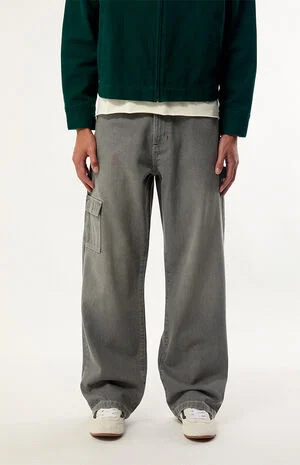 Dylan Baggy Jeans Star Embroidered Carpenter Gray image number 2
