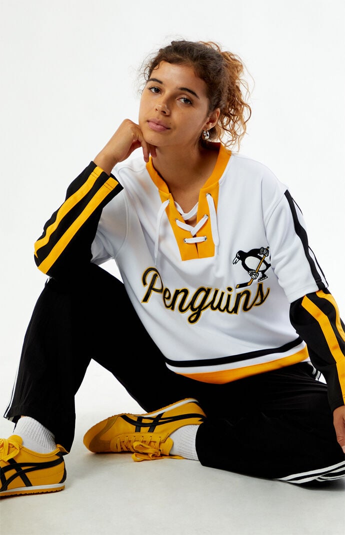 WILD COLLECTIVE x NHL Pittsburgh Penguins Layered Long Sleeve Hockey Jersey