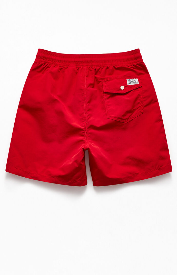 Red Traveler 15" Swim Trunks