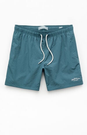 Blue Collegiate 6.5" Swim Trunks image number 1