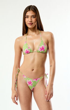 Floral Summer Triangle Bikini Top image number 1