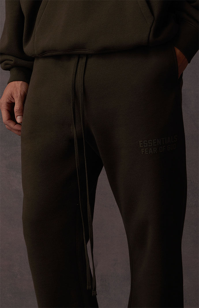 Fear of God Essentials Off Black Relaxed Sweatpants PacSun