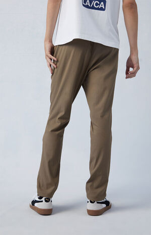 Stretch Performance Brown Slim Trousers image number 4