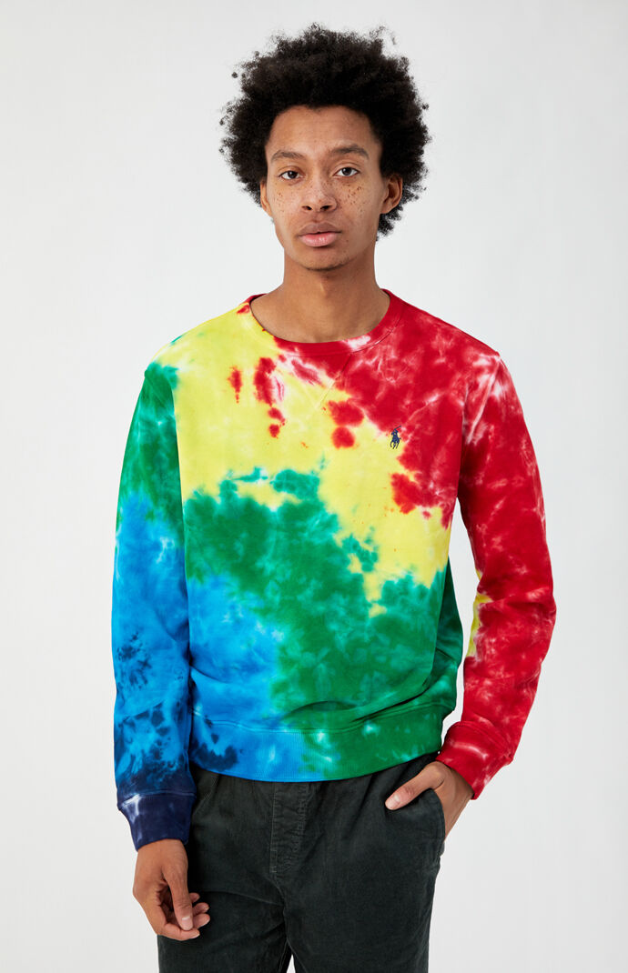 Tie-Dyed Terry Crew Neck Sweatshirt