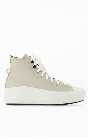 Converse Chuck Taylor All Star Move Platform Fleece-Lined Leather Sneakers  | PacSun