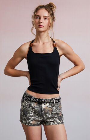 Harlow Beaded Halter Tank Top image number 2