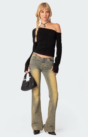 Swan Asymmetric Long Sleeve Top Swan Asymmetric Long Sleeve Top image number 2