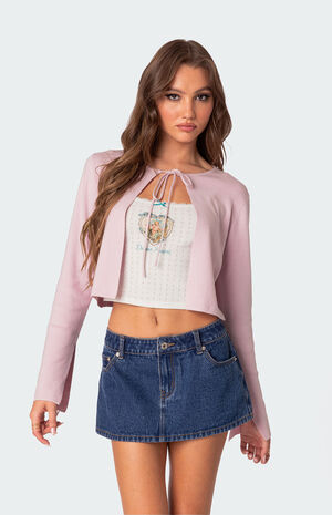 Londyn Tie Front Cardigan image number 1