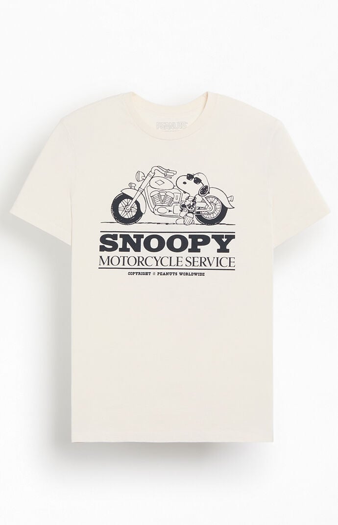 PacSun Peanuts Snoopy Motorcycle T-Shirt