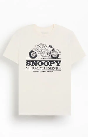 Peanuts Snoopy Motorcycle T-Shirt image number 1