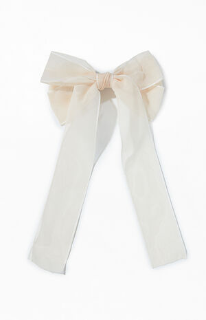 Cream Triple Bow Barrette image number 1