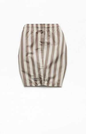 Tan Stripe 15" Swim Trunks image number 3