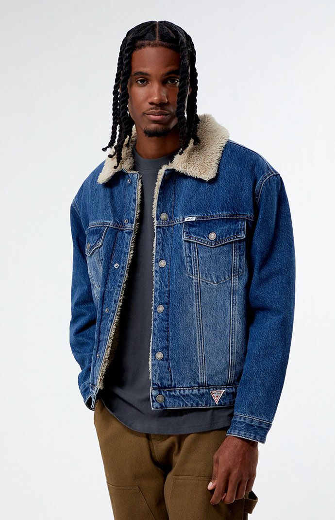 Guess sherpa jacket top