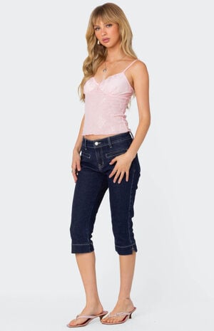 Angelina Sheer Lace Tank Top image number 4