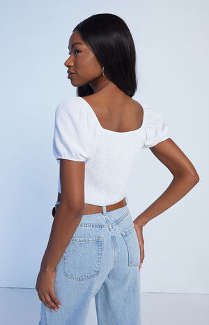 Linen Bustier Top image number 3