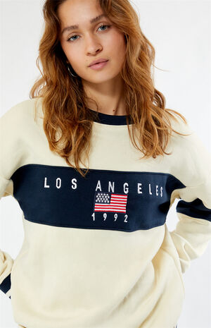 Paneled Los Angeles Crew Neck Sweatshirt image number 2