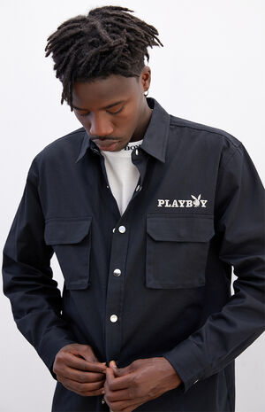 Playboy By Pacsun Lock Up Long Sleeve Button Up Shirt Pacsun