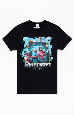Kids Minecraft Movie Poster T-Shirt image number 1