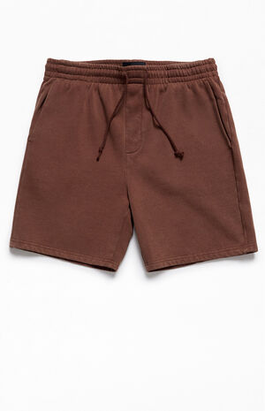 Brown Fleece Volley Sweat Shorts image number 1