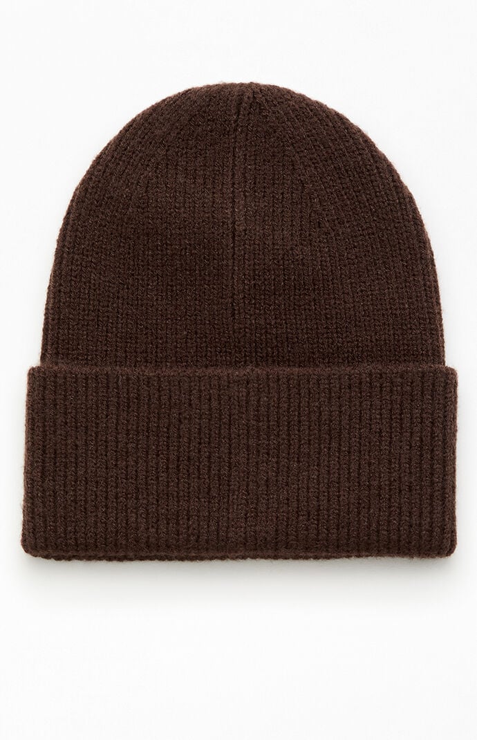 Pacsun Brown Ribbed Beanie