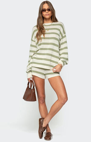Amaris Oversized Striped Knit Sweater image number 2