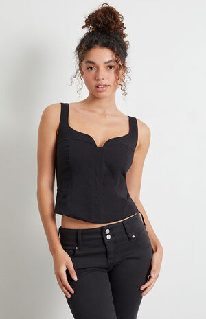 Longline Structured Crop Top image number 1