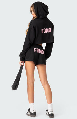 Fomo Cropped Zip Up Hoodie image number 1