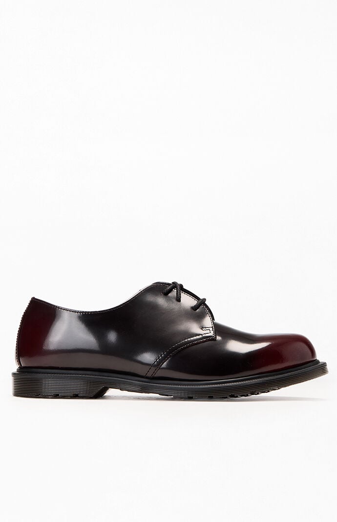 Dr Martens Cherry Red Arcadia Mayfar Leather Shoes