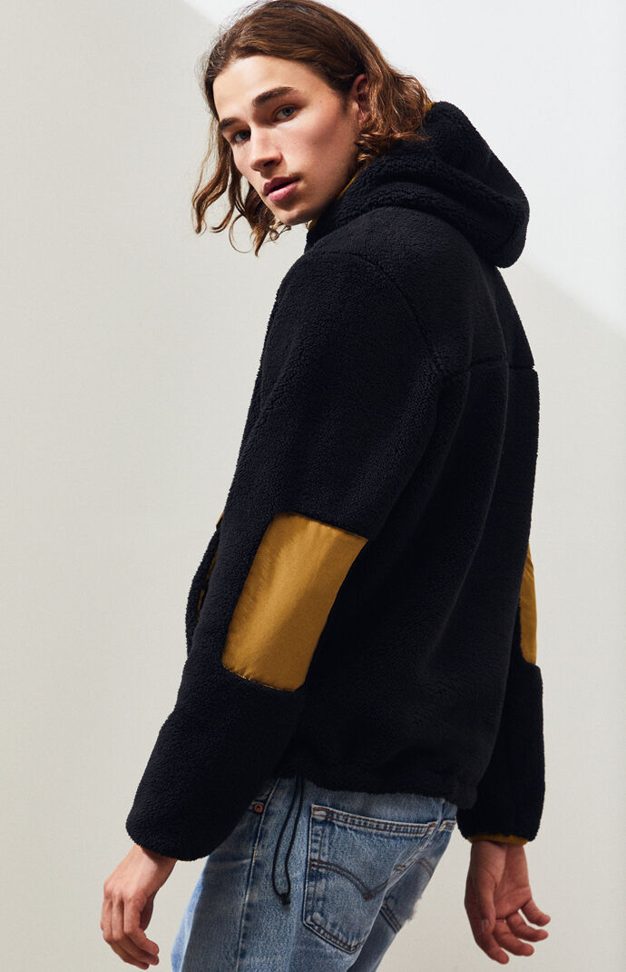 Black & Brown Campshire Fleece Pullover Hoodie