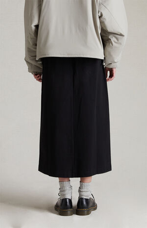 Women's Jet Black Heavy Long Skirt image number 5