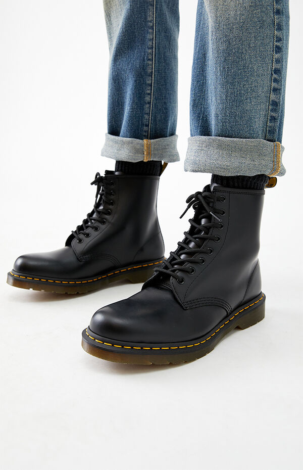 Black Oxford lace-up boots for women Beatnik Barbara Black