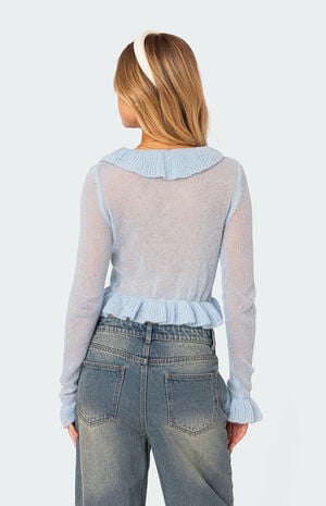 Ryleigh Ruffled Tie Front Cardigan image number 2